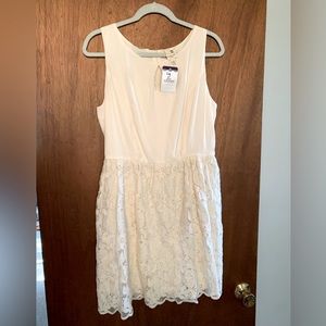 NWT Pink Owl Dress w/ Lace Detailing - Large